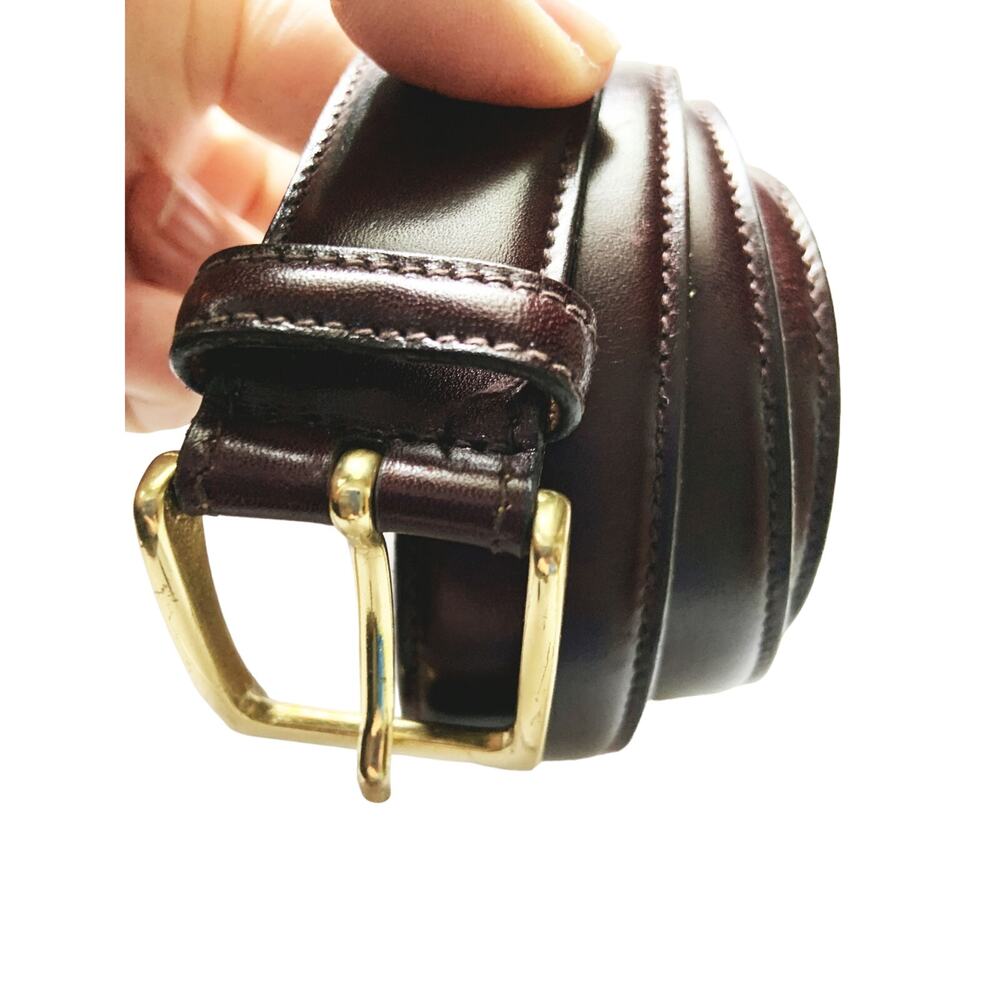 Trafalgar Brown Leather Belt Brass Buckle Z16
